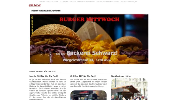 Website Screenshot: AAB Gastro GmbH - GrillBar - mobiler Würstelstand für Ihr Fest - GrillBar - Date: 2023-06-15 16:02:34
