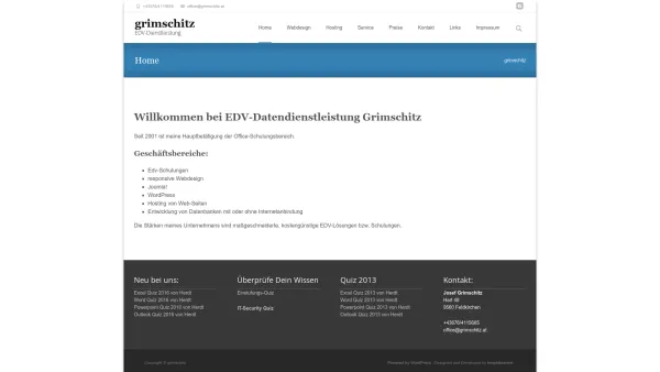 Website Screenshot: EDV-Datendienstleistung Grimschitz - grimschitz - Date: 2023-06-14 10:40:18