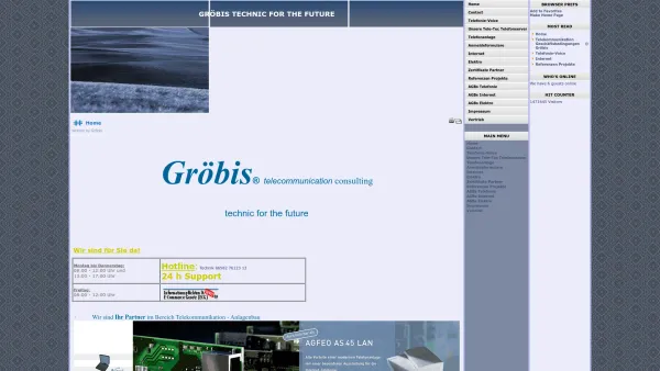 Website Screenshot: Gröbis Telekommunikation - Gröbis technic for the future - Date: 2023-06-15 16:02:34
