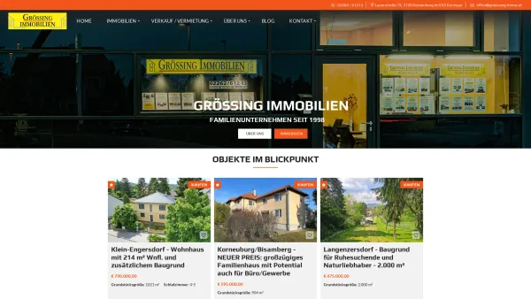 Website Screenshot: Grössing Immobilien KEG - Grössing Immobilien - Familienunternehmen seit 1998 - Date: 2023-06-22 15:12:00