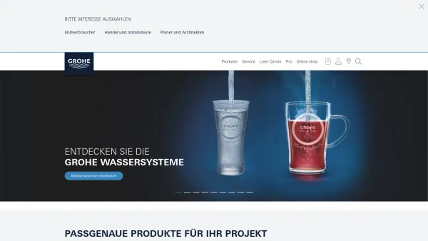 Website Screenshot: GROHE Sanitär Armaturen Brausen und Duschen - GROHE Premium Badarmaturen, Duschen & Küchenarmaturen | GROHE - Grohe AG Company Page - Date: 2023-06-15 16:02:34