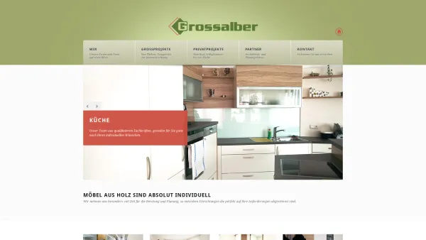 Website Screenshot: Bau- und Möbeltischlerei Josef Grossalber - Home - Grossalber Tischlerei, 3321 Stephanshart - Date: 2023-06-22 15:13:43