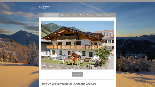 Website Screenshot: Landhaus Großarl Familie Toferer - Landhaus Toferer Appartements Ferienwohnungen Grossarl - . - Date: 2023-06-14 10:40:18