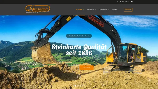 Website Screenshot: Grossauer GmbH & Co.KG - Grossauer Bau | Erdbau - Transport - Rohstoffgewinnung | Reichraming - Date: 2023-06-22 15:13:43