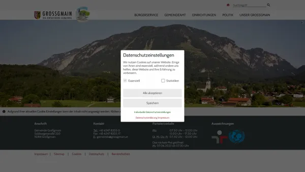 Website Screenshot: Gemeindeamt Großgma RiS-Kommunal - Großgmain - Startseite - Date: 2023-06-15 16:02:34