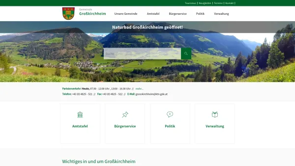 Website Screenshot: Tourismusinformation Großkirchheim - Gemeinde Großkirchheim - Geko digital - Date: 2023-06-22 15:13:43