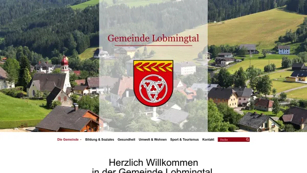 Website Screenshot: Gemeindeamt Grosslobming - Startseite - Gemeinde Lobmingtal - Date: 2023-06-22 15:13:43