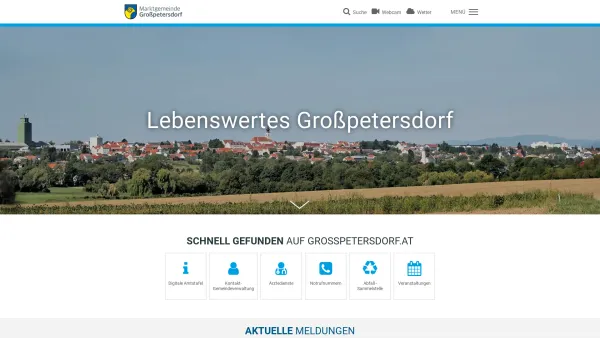 Website Screenshot: Gemeindeamt grosspetersdorf.at - Marktgemeinde Großpetersdorf - Infos, Verwaltung & Veranstaltungen - Date: 2023-06-22 15:13:43