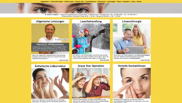 Website Screenshot: Dr. Großpötzl Facharzt für Augenheilkunde - Homepage - Date: 2023-06-22 15:13:43