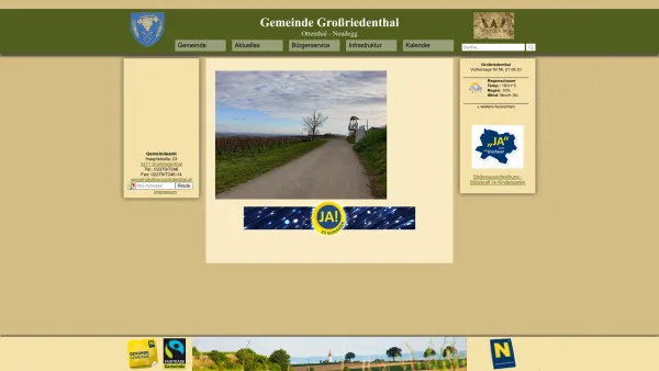 Website Screenshot: Gemeinde Grossriedenthal - Gemeinde Großriedenthal - Ottenthal - Neudegg - Date: 2023-06-22 15:13:43