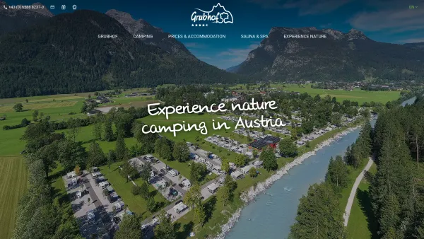 Website Screenshot: Camping-Park Grubhof - Camping in Lofer, Austria | Camping Grubhof - Date: 2023-06-14 10:37:52