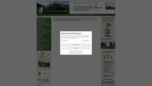Website Screenshot: Gemeindeamt Grünau im Grünau Almtal RiS-Kommunal - Gemeinde Grünau im Almtal - Startseite - Date: 2023-06-22 15:13:43