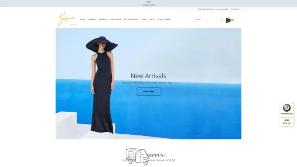 Website Screenshot: Modehaus Grüner - Exklusive Damen Designer Mode | GRUENER.AT - Date: 2023-06-14 10:40:18