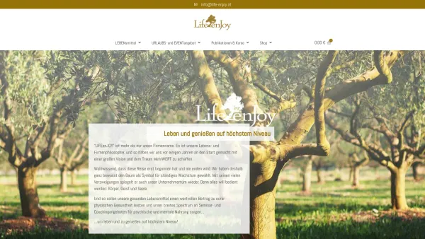 Website Screenshot: HJH SUPERIOR NATURALS - Startseite - LIFEenJOY - Date: 2023-06-14 10:40:18
