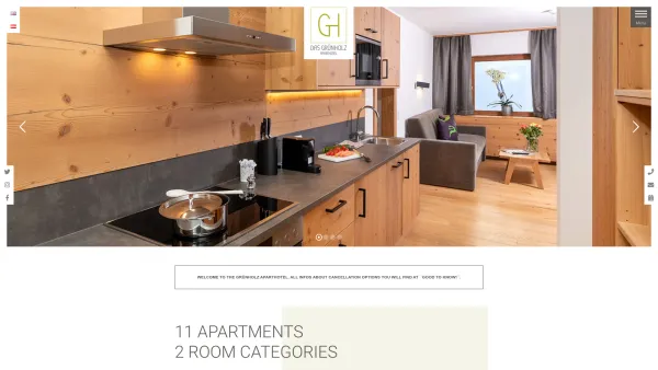 Website Screenshot: Hotel-Gasthof-Grünholz - Aparthotel Grünholz - Date: 2023-06-22 15:01:57
