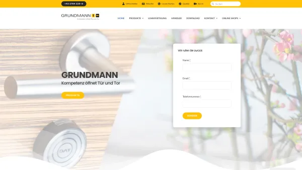 Website Screenshot: Grundmann Beschlagtechnik GmbH Schlösser Beschläge Einbruchschutz - Home - Grundmann - Date: 2023-06-22 15:01:57
