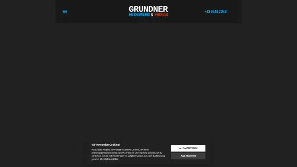 Website Screenshot: Grundner estrichverlegung und Metallhandel, Entsorgungs OG - Home - Grundner-entsorgung - Date: 2023-06-14 10:40:18