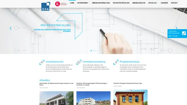 Website Screenshot: GSA Wohnbauträger GmbH - Home » GSA Wohnbau - Date: 2023-06-15 16:02:34