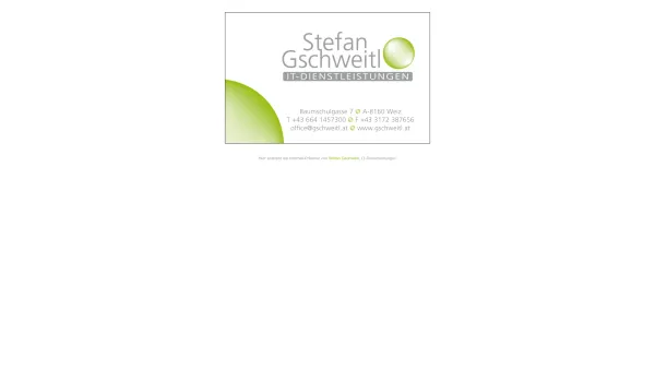 Website Screenshot: Gschweitl Josef TELEKOM AUSTRIA Lix BusinessWeb - Stefan Gschweitl, IT-DIENSTLEISTUNGEN - Date: 2023-06-22 15:01:57