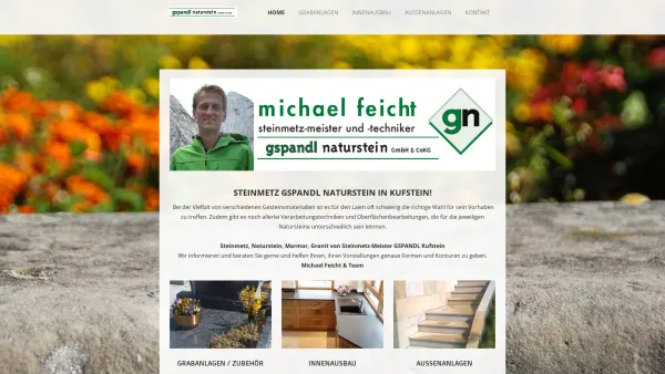 Website Screenshot: Gspandl Naturstein GmbH & Co KG - Natursteine & Gestaltung - Steinmetz Gspandl Naturstein Kufstein - Date: 2023-06-14 10:40:20