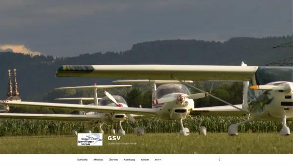 Website Screenshot: GSV Grazer Sportflieger Verein, Flugschule - GSV – Grazer Sportflieger Verein - Date: 2023-06-22 15:01:57