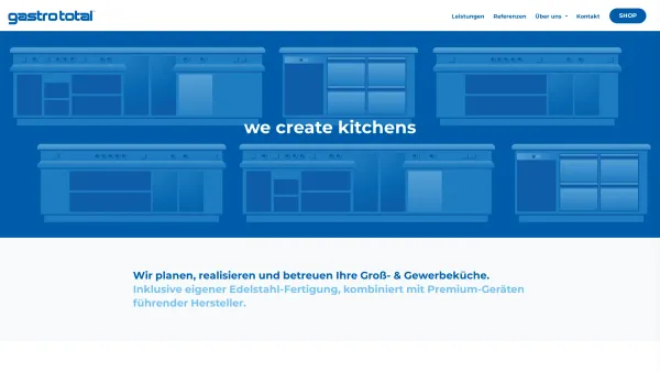 Website Screenshot: Grossküchentechnik Austria GmbH - we create kitchens - gastro total - Date: 2023-06-22 15:01:57