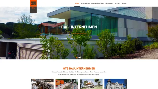 Website Screenshot: GTB BAU GmbH & Co KG - GTB Bauunternehmen - GTB - Date: 2023-06-14 10:38:21
