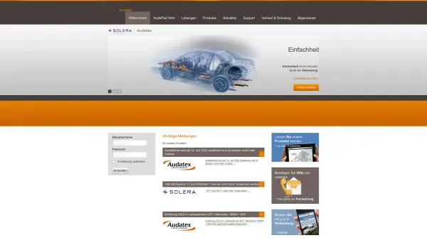 Website Screenshot: GTLDATA Software Systeme GmbH - Willkommen - Audatex AT - Date: 2023-06-14 10:40:20