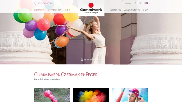 Website Screenshot: Gummiwerk Czermak und Feger - Gummiwerk - Darauf sind wir spezialisiert - Date: 2023-06-22 15:12:04