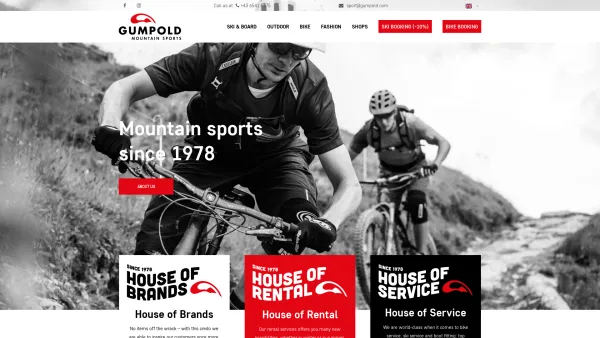 Website Screenshot: Mountain Surf Shop Gumpold Peter gumpold - With 4 shops in Hinterglemm the first address for Bike, Ski, Board, Outdoor and Fashion. - Gumpold Mountain Sports: 6 shops for biking, skiing, outdoor, fashion, rental and service - Date: 2023-06-22 15:12:04