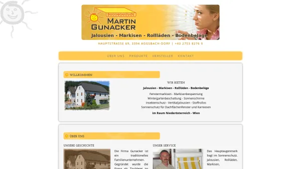 Website Screenshot: Sonnenschutz MartGunacker - Sonnenschutz Martin Gunacker - Date: 2023-06-22 15:12:04