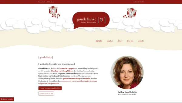 Website Screenshot: Gunda Hanke Institut für Logopädie - Gunda Hanke ? Institut für Logopädie und Stimmbildung - Date: 2023-06-22 15:12:04