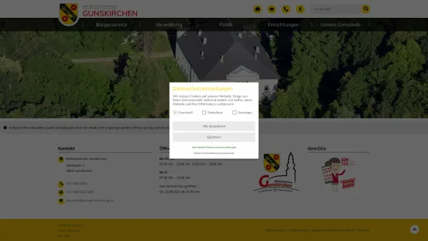 Website Screenshot: Marktgemeindeamt Gunskirchen RiS-Kommunal - Gunskirchen - GEM2GO WEB - Startseite - Date: 2023-06-22 15:12:04