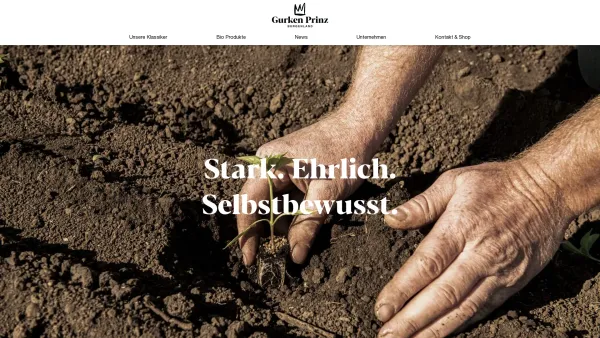 Website Screenshot: Südobst Obst und Gemüseveredelungs GURKENPRINZ Burgenland - Gurkenprinz - Stark. Ehrlich. Selbstbewusst. - Date: 2023-06-22 15:12:04