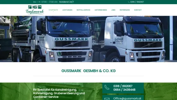 Website Screenshot: GUSSMARK GesmbH & Co KG - Startseite - Gußmark GesmbH & Co KG - Date: 2023-06-26 10:26:22