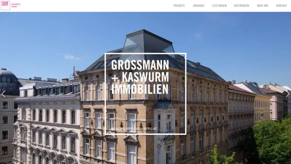 Website Screenshot: Kaswurm Immobilien & Wohnbau GmbH, Immobilien, Wohnbau, Baubetreuung - Zinshaus Wien | Immobilienentwickler | Grossmann + Kaswurm Immobilien - Date: 2023-06-22 15:12:04