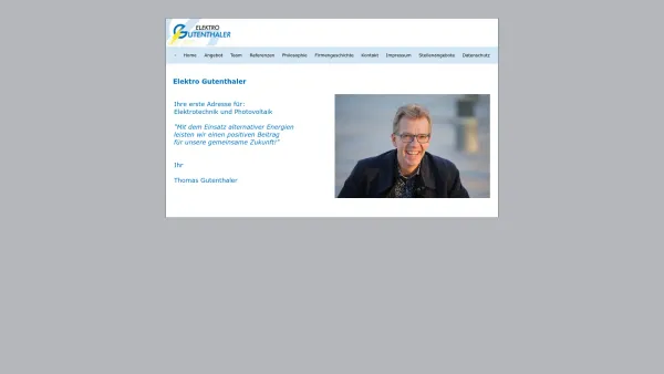 Website Screenshot: Gutenthaler Elektroinstallationen Gesellschaft Neue Seite 1 - Startseite - Date: 2023-06-22 15:12:04