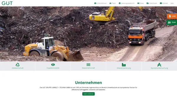 Website Screenshot: G.U.T Gruppe Umwelt + Technik GmbH - GUT GRUPPE UMWELT + TECHNIK GMBH - GUT GRUPPE UMWELT + TECHNIK GMBH - Date: 2023-06-22 15:02:01