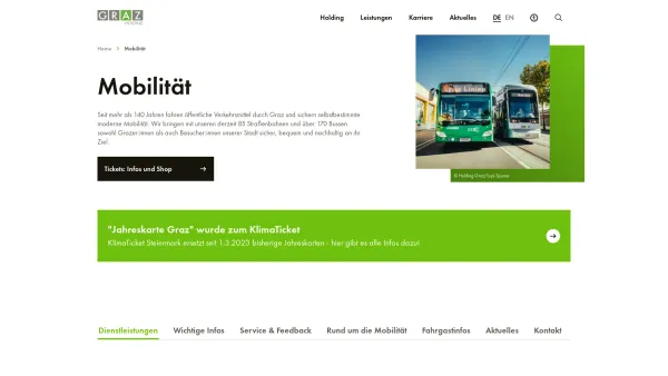 Website Screenshot: GRAZER VERKEHRSBETRIEBE Routenplaner Formular - Mobilität - Holding Graz - Date: 2023-06-22 15:02:01