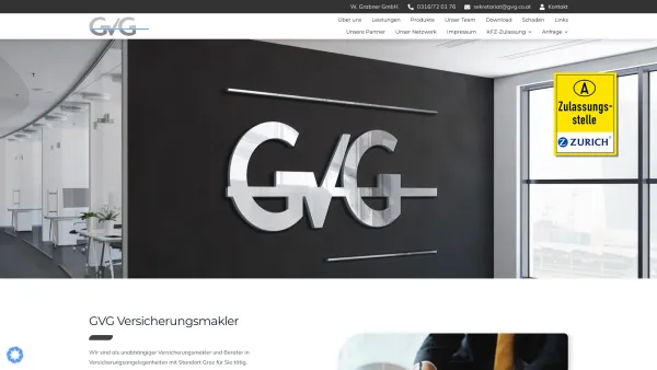 Website Screenshot: A. u. W. Grabner OEG  Versicherung - Werbung - GVG Versicherungsmakler - GVG Versicherungsmakler - Date: 2023-06-22 15:02:01