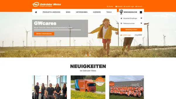 Website Screenshot: Gebrüder Weiss GmbH - Transport und Logistik | Gebrüder Weiss - Date: 2023-06-22 15:02:01
