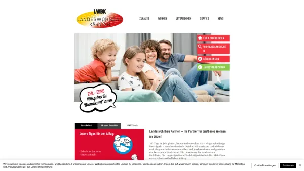 Website Screenshot: GWG Gemeinnützige Wohnbaugesellschaft Net4You - LWBK Landeswohnbau Kärnten | Kärnten - Date: 2023-06-15 16:02:34