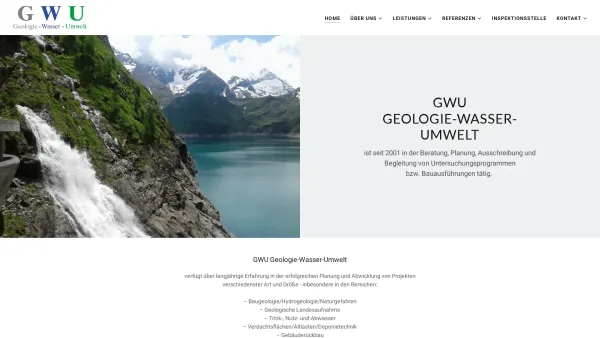 Website Screenshot: GWU Geologie-Wasser-Umwelt Salzburg ** Kompetenz Geologie Wasser Umwelt ** - GWU Salzburg - Date: 2023-06-22 15:02:01