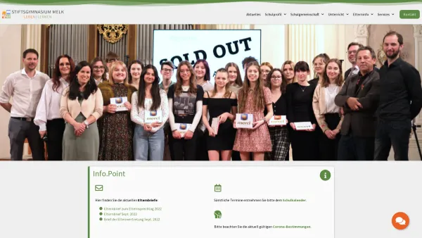 Website Screenshot: Öffentliches Stiftsgymnasium Melk 315016 - Willkommen - Stiftsgymnasium Melk - Date: 2023-06-22 15:02:01