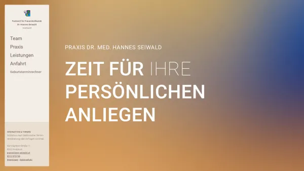 Website Screenshot: Praxis Dr. Hannes Seiwald Facharzt für Frauenheilkunde - Praxis Dr. Hannes Seiwald - Date: 2023-06-22 15:02:01