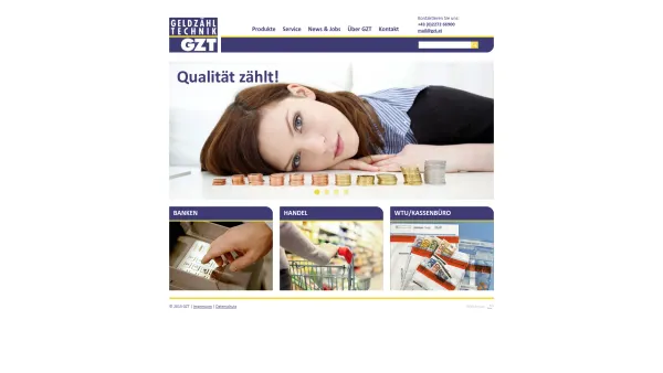 Website Screenshot: GZT Geldzähltechnik GmbH - Home - GZT Geldzähltechnik - Date: 2023-06-15 16:02:34