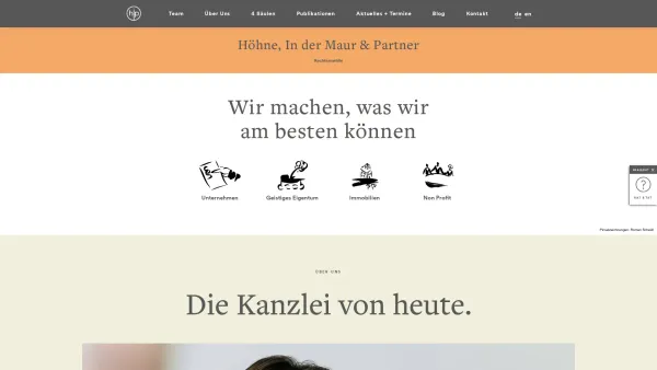 Website Screenshot: Höhne der Maur Partner Rechtsanwalt Wien - Rechtsanwaltskanzlei · Höhne, In der Maur & Partner Rechtsanwälte Wien - Date: 2023-06-22 15:02:01