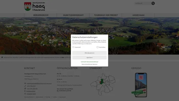 Website Screenshot: Gemeindeamt Haag am Haag am Hausruck RiS-Kommunal - Haag am Hausruck - GEM2GO WEB - Startseite - Date: 2023-06-22 15:02:01