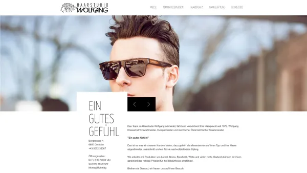 Website Screenshot: Haarstudio Wolfgang - Haarstudio Wolfgang Friseur Dornbirn - Date: 2023-06-14 10:40:21
