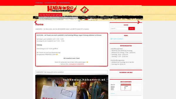 Website Screenshot: Herbert Schmid Restaurant & Bar HABANERO - HABANERO GmbH – Restaurant & Bar - Date: 2023-06-15 16:02:34
